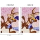 thumbnail image 4 of Wile E. Coyote y el Correcaminos-bandera de jardín temática. Regalo perfecto para fans, amigos y familiares, ideal para actividades al aire libre y decoración de fiestas.28CM*45CM, 4 of 5