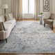 thumbnail image 1 of Alfombra Bloom Rugs 183 cm x 274 cm Lavable Antideslizante Marfil/Azul, 1 of 9