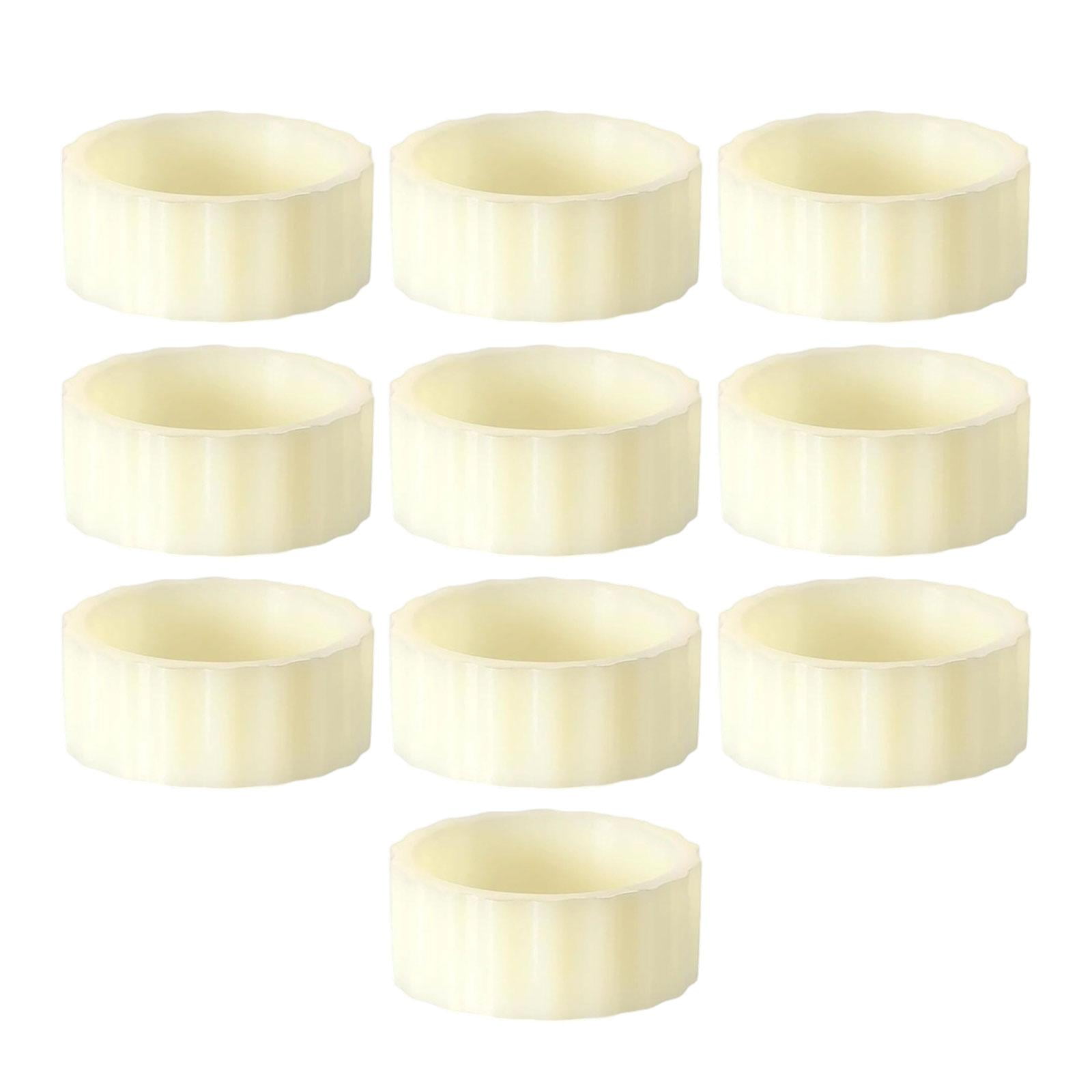 Bothyi - 10 Pinzas De Silicona Para Velas, Ideales Para Festivales, Hogar, Halloween, Color Beige.