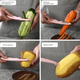 thumbnail image 4 of Pelador de verduras giratorio, cuchillas afiladas de acero inoxidable, mango suave y cómodo, apto para lavavajillas., 4 of 5