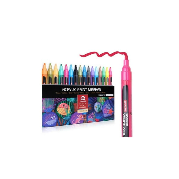 Marcadores Acrílicos Lápices 20 Colores Tipo Posca