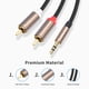 thumbnail image 5 of Cable de 3,5 mm a RCA Yumiwoow, paquete de 2, 1 m, sonido HiFi, carcasa metálica, 5 of 9