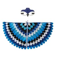 Genérica - Disfraz Infantil Cosplay Pajaro Ave Azul Niños Juegos Rol