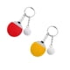 thumbnail image 1 of 2x Creativo Tenis De Mesa Raqueta De Ping-pong Y Bola Colgante Llavero Rojo Amarillo, 1 of 4