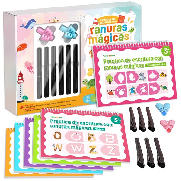 Kit de práctica de escritura Timetome en español, edades 3‑8