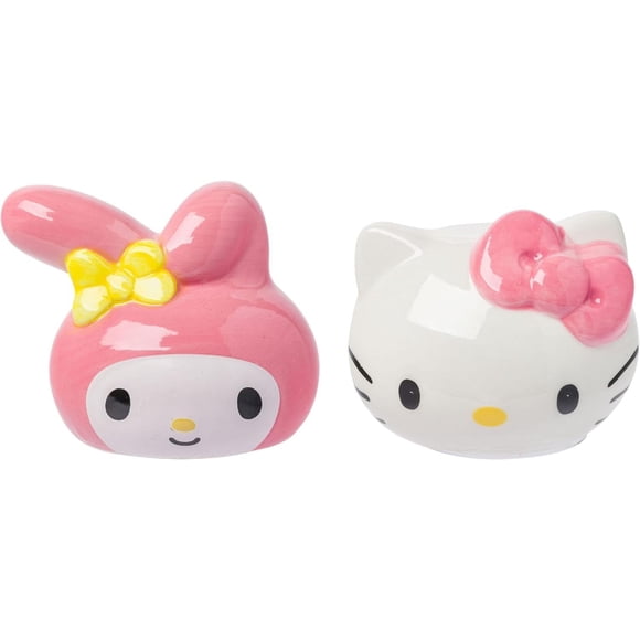 Juego de Saleros y Pimenteros Silver Buffalo Hello Kitty/My Melody Rosa