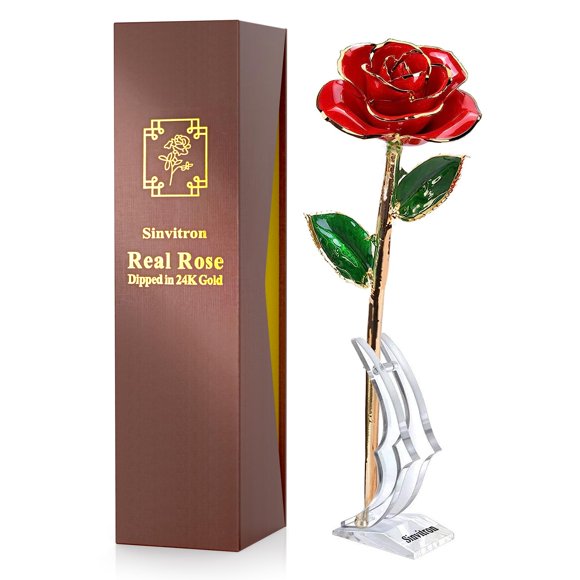 Eternal Rose Sinvitron, bañado en oro, preservado en resina