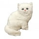 thumbnail image 1 of Gatos De Peluche Juguetes Muñecas Gato Realista Para Regalo De Pascua Regalos De Cumpleaños Juguete De Mesa Blanco, 1 of 3