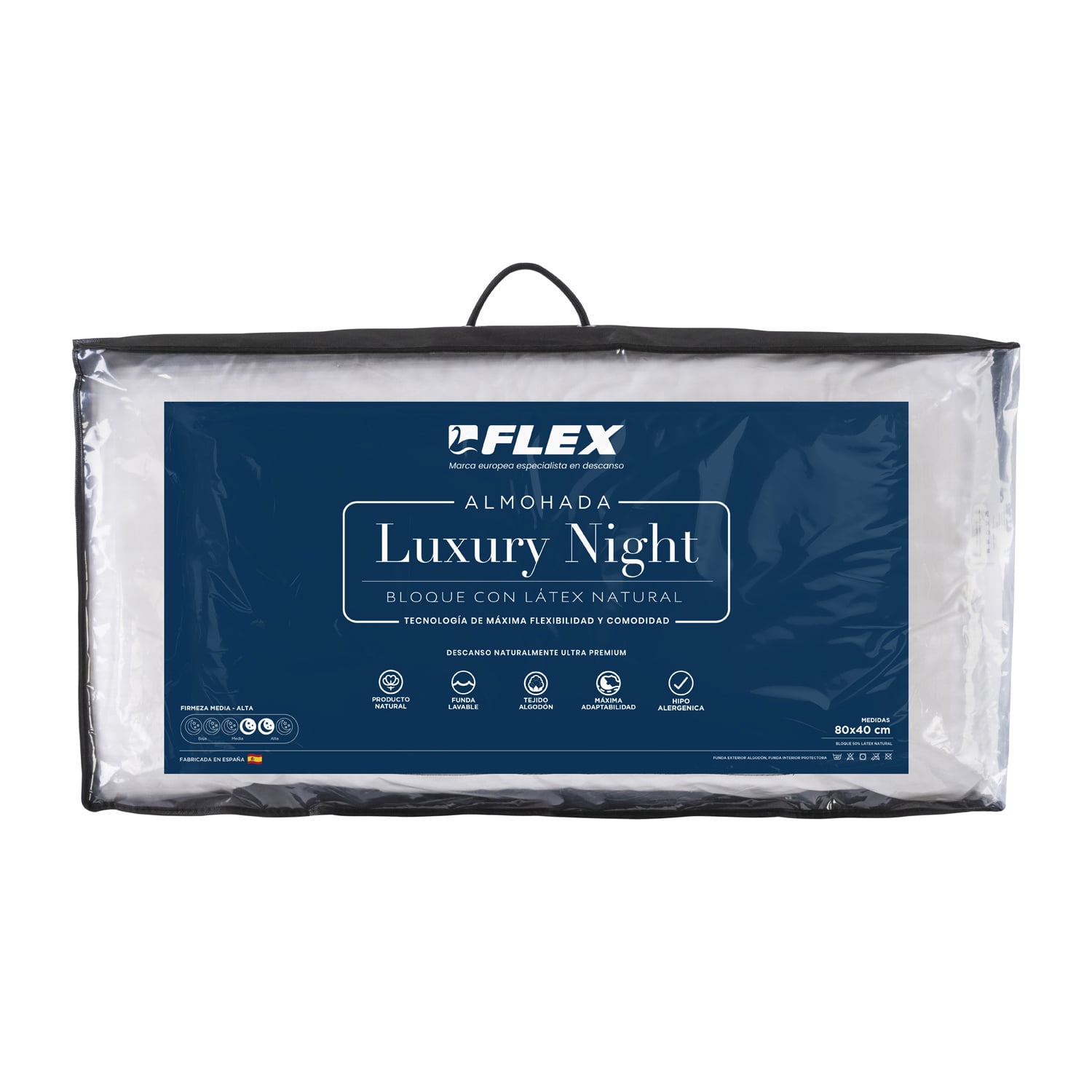 Almohada Flex Chile Latex Luxury King 80x40