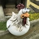 thumbnail image 5 of Lote De 3 Estatuas De Decoración De Clôture De Poulet Amusantes Pour Escaliers De Jardin, Ferme, Terrasse, Arrière-Cour, Artisanat En Résine, Sculpture De Poule De Poulet, Estatua D'extérieur,, 5 of 6