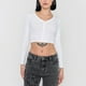 thumbnail image 3 of Polera Mujer Blanco Manga Larga Broches Corona, 3 of 5