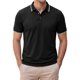 thumbnail image 1 of INSPIRE CHIC Camisa Polo de Hombre de Manga Corta Casual de Verano para Tenis Golf Talla M Negro, 1 of 5