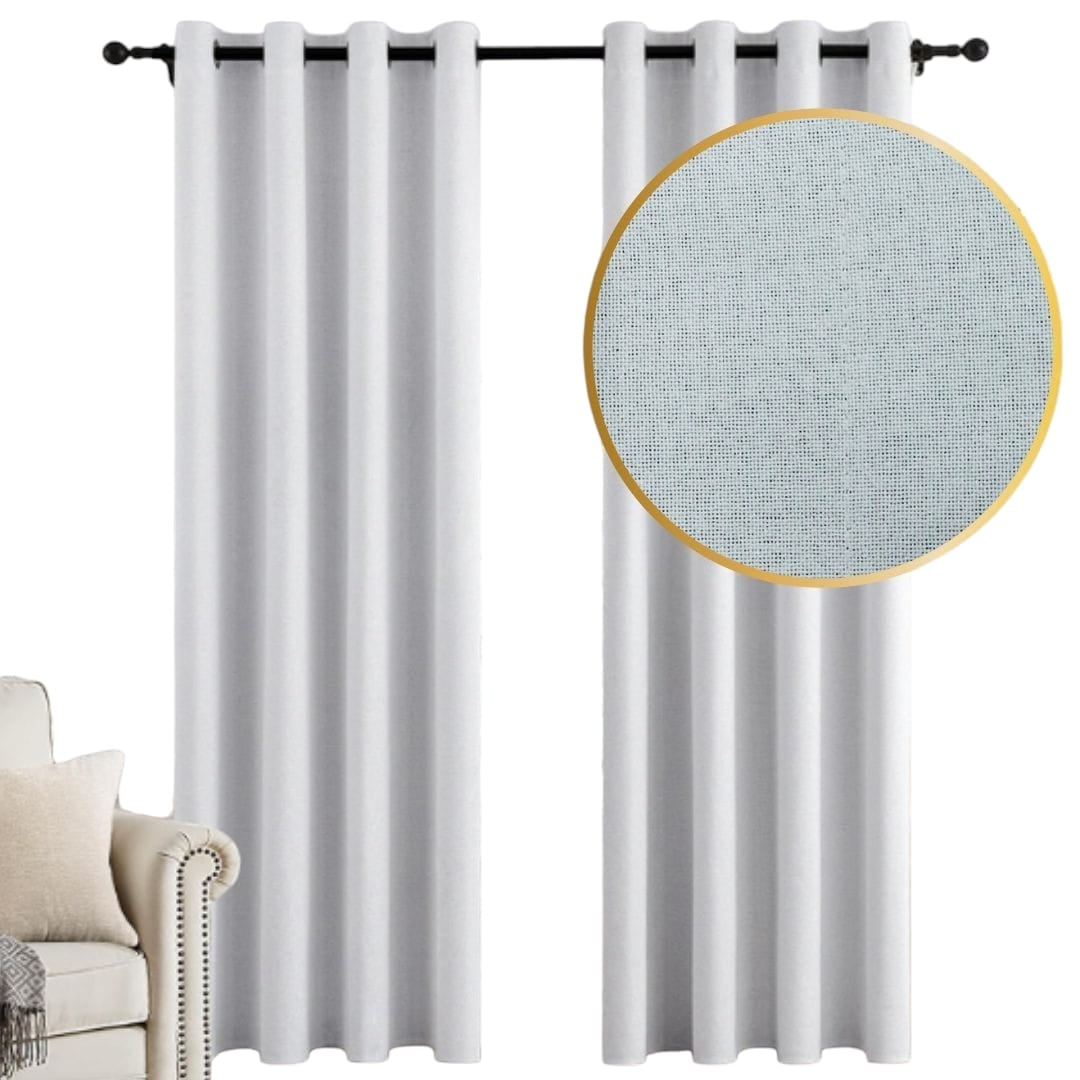 Genérico - Cortina Blackout 140x230cm Lino 1 Paño Blanco