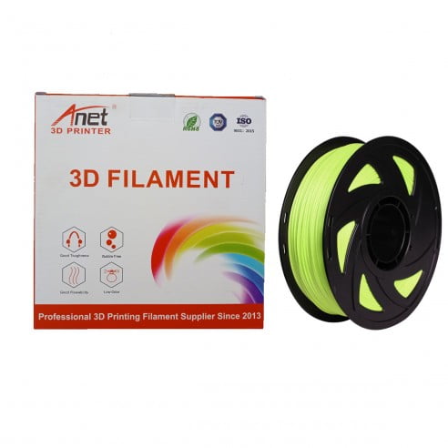 Anet - Filamento Pla+ Verde Luminoso 1.75mm 1kg Para Impresora 3d