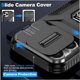 thumbnail image 2 of Funda Armada para iPhone 14 Pro Max con Tapa Deslizante y Soporte Magnético Giratorio Negro, 2 of 5
