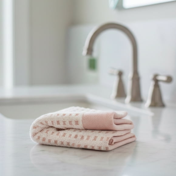 Toalla de cara MARA Nautica Home 30x50cm blanca-rosada