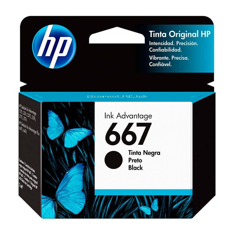 Cartucho De Tinta Original Hp667 Negro
