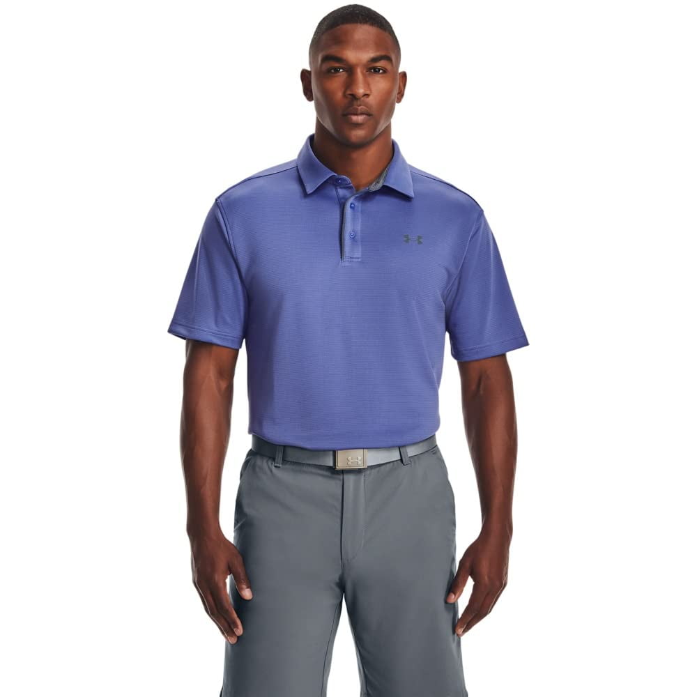 Polo De Golf Under Armour Tech Para Hombre Gris Estelar Talla S