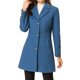 thumbnail image 1 of INSPIRE CHIC Abrigos de Mujer Abrigo Largo de Invierno con Botones Sencillos S Azul Polvoriento, 1 of 6