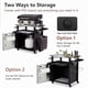 thumbnail image 3 of K&K 39.5" Outdoor Grill Cart with Storage Cabinet, Outdoor Bar Cart Pizza Oven Table with Wheels, Stainless Steel Top, Outdoor Kitchen Island with Spice & Paper Rack for BBQ, Waterproof Cover Included, 3 of 3