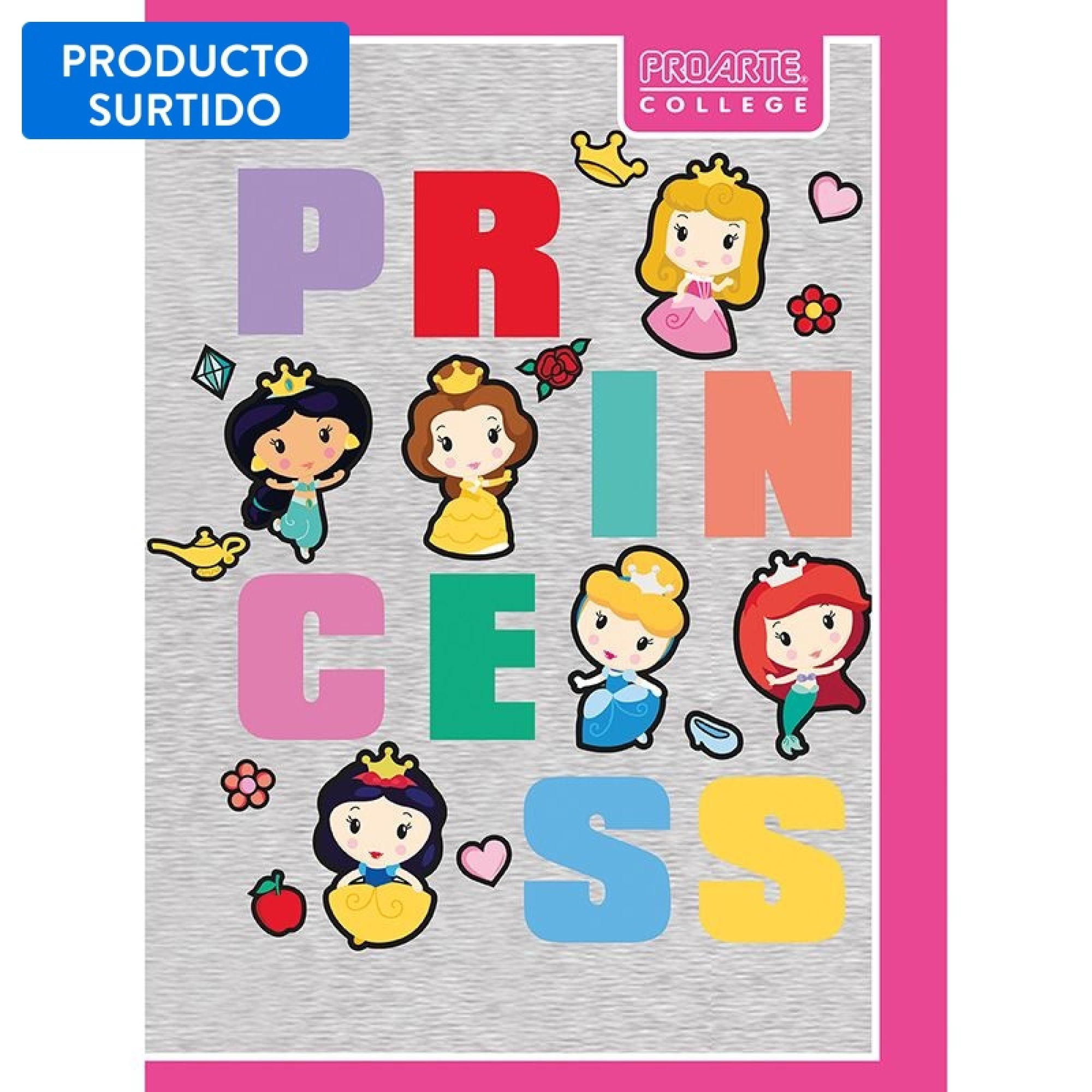 Cuaderno College Princesas Kawaii 80 Hj 7mm 1 Un Proarte
