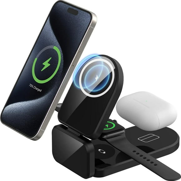 Cargador Inalámbrico Lista de Ventas Watch Cargador Portátil Inalámbrico Magnético Power Box Rgb Cargador Inalámbrico-Negro