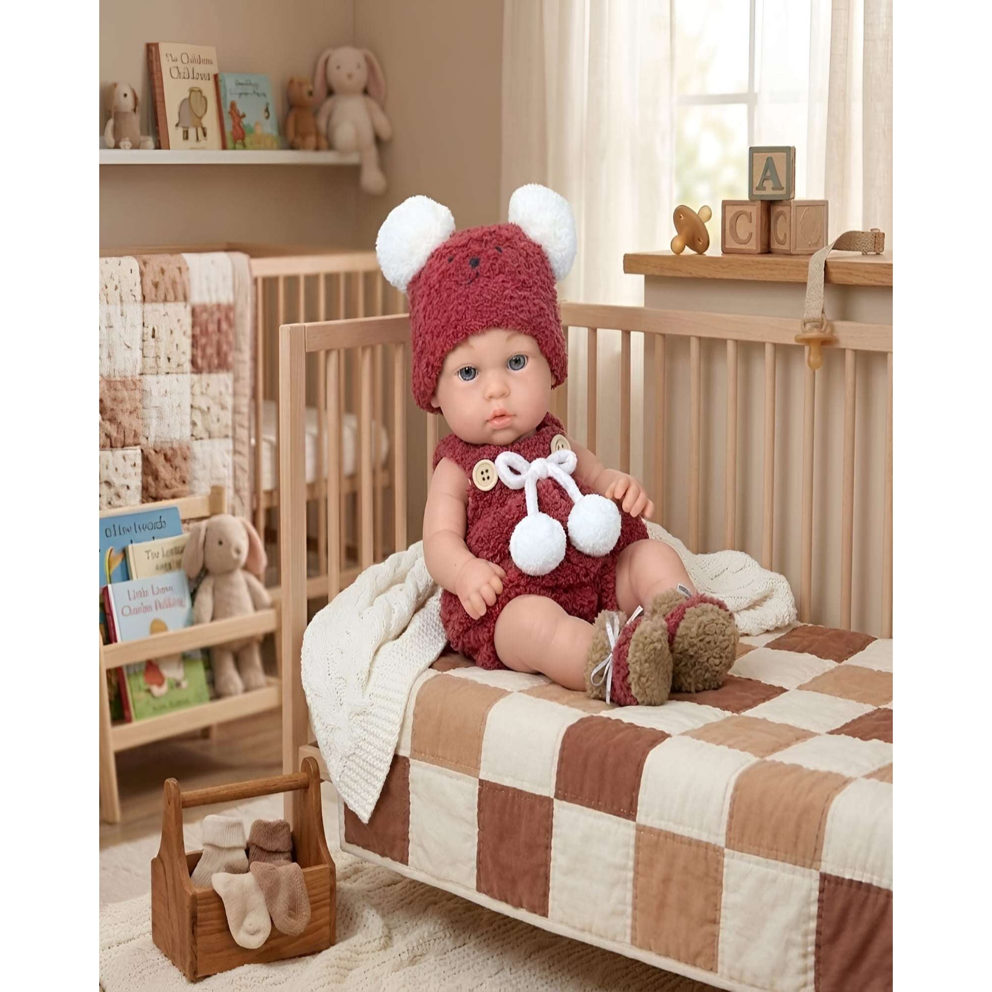 Myl Todo Hogar - Muñeca Baby So Lovely Realista Con Ropa De Peluche Azul 31 Cm