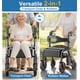 thumbnail image 2 of Andadores plegables para personas mayores con asiento HOMLAND R12 de 300 libras, 2 of 9
