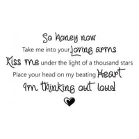 Rienda Libre Graphics - Decomural Thinking Out Loud Ed Sheeran Song Lyrics Ws-40940