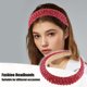 thumbnail image 3 of Diadema de Cristal de Unique Bargains, Cinta para el Cabello con Piedras de Imitación para Mujeres, 1.2 Pulgadas de Ancho, 1 Pieza Roja, 3 of 7