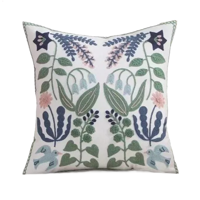 Genérico - Fundas De Cojines Bordadas A Elección 45X45 Diseño 14 Color Blanco