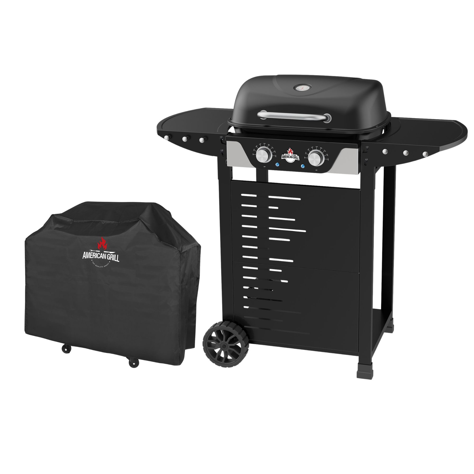 American Grill - Set Parrilla Electrica 2 Quemadores