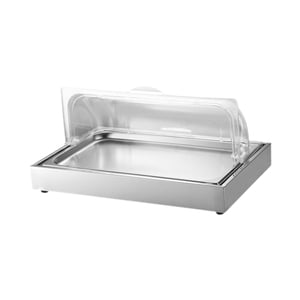 Bothyi - Bandeja Fría Para Servir Buffet Plato Refrigerado Para Reuniones Restaurante Navideño Plata