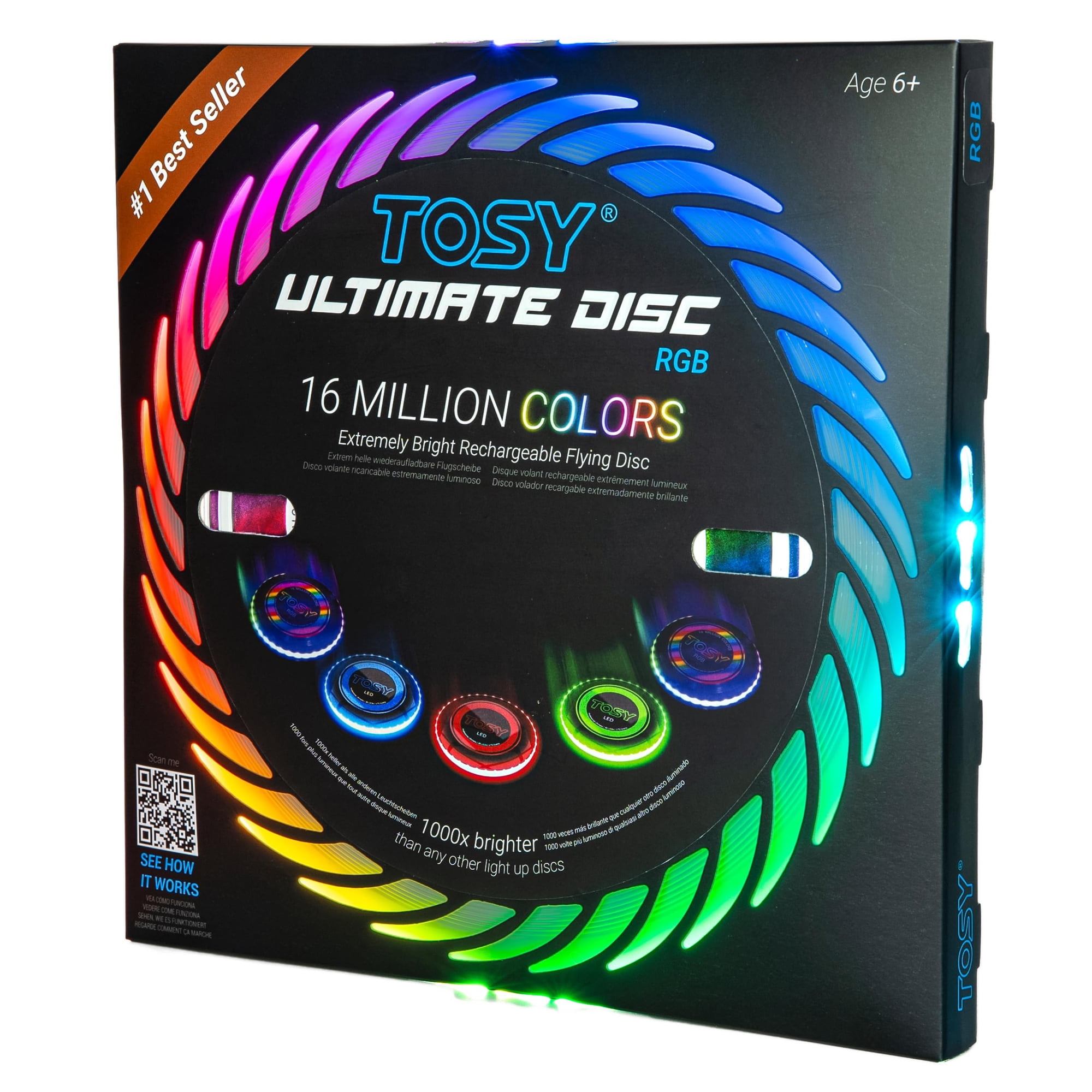 Disco Volador Tosy Ultimate, 16 Millones De Colores Rgb, 175 G, Con Led