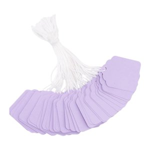 Bothyi - 100 Etiquetas De Regalo Con Cordón, Etiquetas De Precio Diy Para Embalaje De Equipaje, Graduación, Color Morado