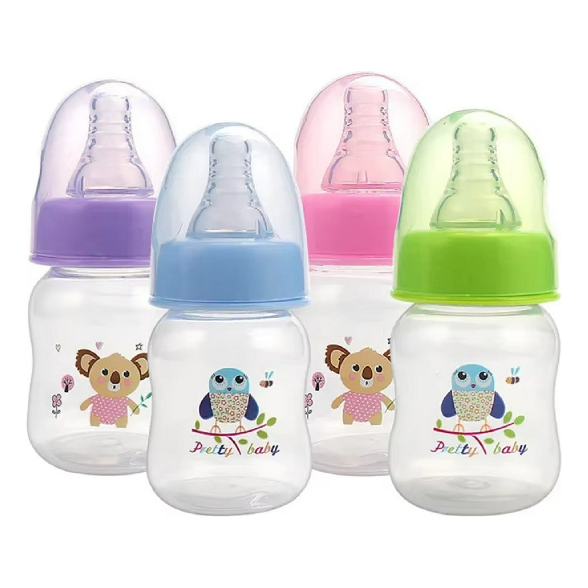 Genérico - Set 5 Mamaderas Biberon 60ml Compacto Practico Bebe Lau