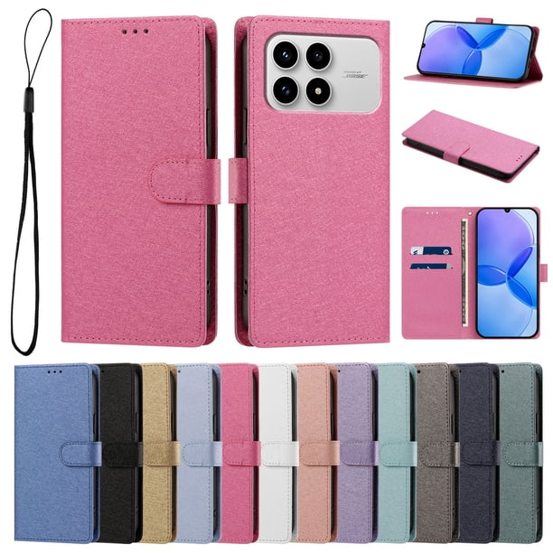 Cartera Protectora para Xiaomi Poco F8 Pro 5G con Soporte, Rojo Rosa