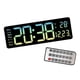 thumbnail image 3 of Reloj De Pared Grande Con Control Remoto Calendario Temporización De Temperatura Pantalla LED Cian, 3 of 3