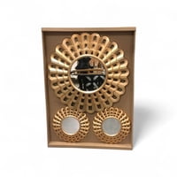 Mc Group - Set De Espejos Decorativos Gotico En Forma De Ataud Color Dorado 3 Piezas