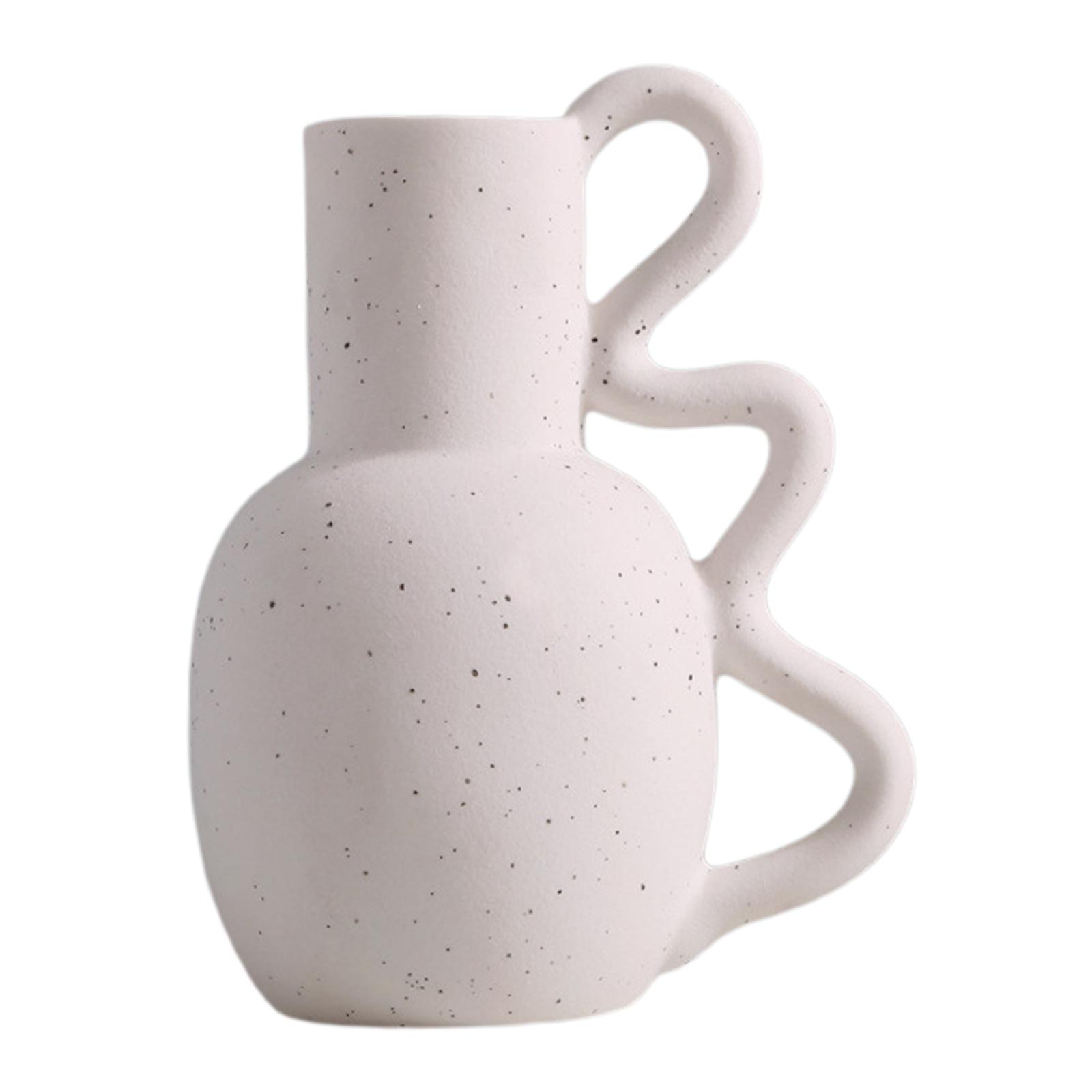 Magideal - Florero De Cerámica Interior Exterior Centro De Mesa Artesanía Florero De Mesa Decoración Para El Hogar Para Entrada, Balcón, Cocina, Baño, , Punto