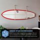 thumbnail image 4 of Soporte de pared para tabla de surf Hang 11 de roble y cuero, blanco, 70 libras (31 kg), 4 of 9