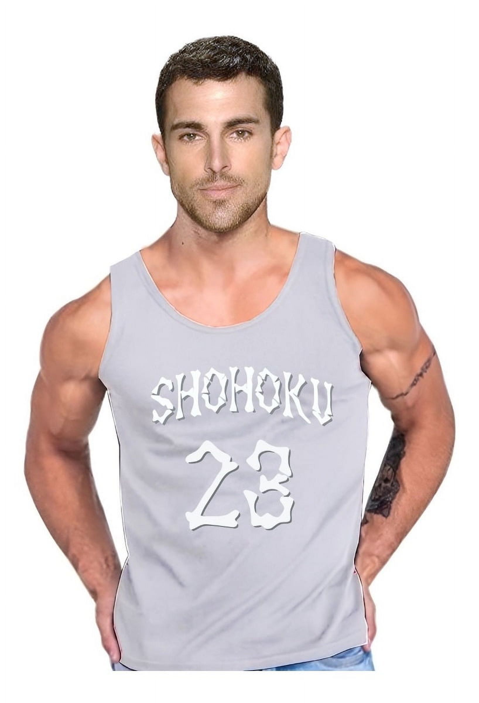 Persodesign - Polera Tank Shohoku Skull Bone 23 Basketball Musculosa King Talla M Gris Hombre