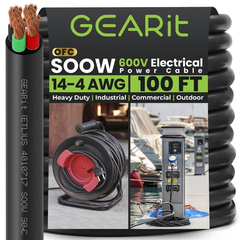 Cable De Alimentación Gearit Calibre 14/4 30 M Soow 600V