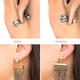 thumbnail image 2 of 6 pares de elevadores de pendientes ajustables, hipoalergénicos y seguros. Fáciles de usar, ideales para orejas caídas (chapados en oro, plata de ley, oro rosa, estilo corona y trébol)., 2 of 7