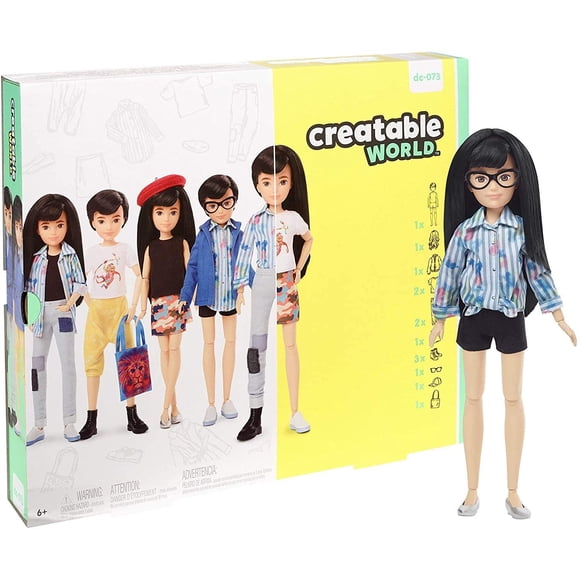 Muñeca personalizable Mattel Creatable World Deluxe Black Hair