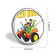 thumbnail image 2 of Speed Buggy-Theme Round Button Badge: Premium Metal Construction, Ideal for High-End Events 2.8 cm, 2 of 6