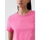thumbnail image 3 of Camiseta GAP Favorite de cuello redondo para mujer, color rosa impactante, talla L, 3 of 4