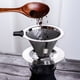 thumbnail image 4 of Filtro de café, cafetera de acero inoxidable, taza con filtro de goteo, desagüe de café con base, filtro sin papel de filtro, 4 of 5