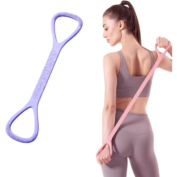 Bandas ejercicio silicona figura 8 mujer elásticas yoga pilates estiramiento
