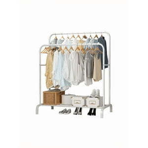 Genérico - Perchero Organizador Ropa Doble Blanco Metal